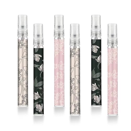 6 botellas de atomizador de perfume recargables de viaje, botellas de atomizador de perfume de 0.3 fl oz, botella de spray de fragancia, estuche de
