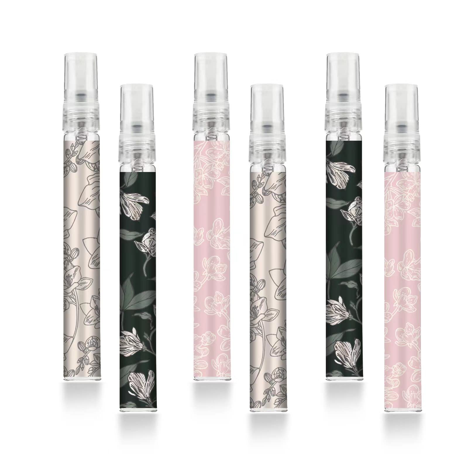 6 Pcs Portable Travel Refillable Perfume Atomizer Bottle,10ml Perfume Atomiser Bottles,Fragrance Spray Bottle, Scent Pump Case for Women and Men