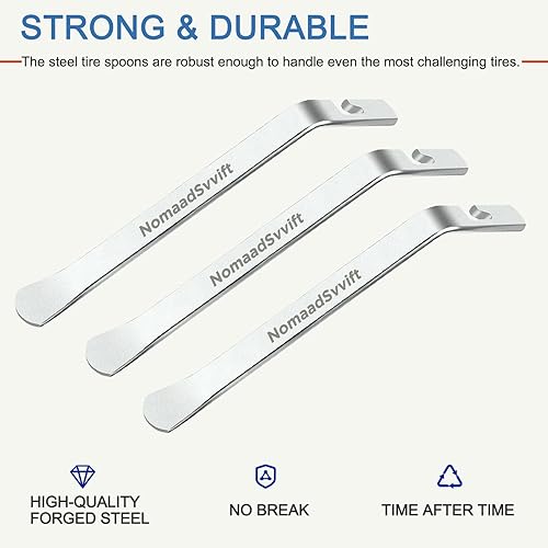 Miniatura 4 de Palancas de neumáticos de bicicleta, cucharas de neumáticos de hierro, herramienta profesional de extracción de neumáticos de bicicleta para
