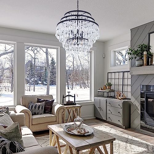 Wellmet-Black-Crystal-Chandelier-8-Light-Luxury-Crystal-Chandelier-Mediterranean-Pendant-Light-for-Dining-Room-Bedroom-Living-Room-Kitchen-Foyer-Hallway-Entryway-24D