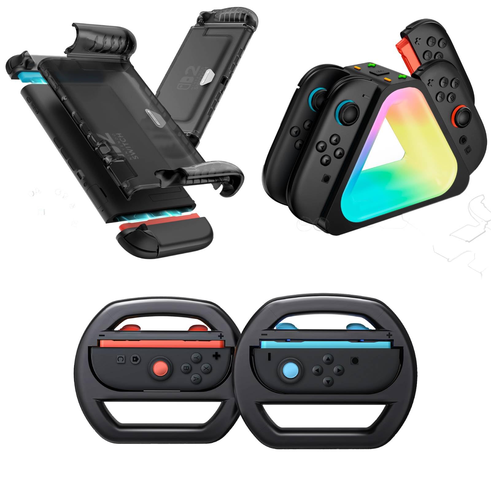 i-Blason for Nintendo Switch 2 Case & Charging Dock & Steering Wheel
