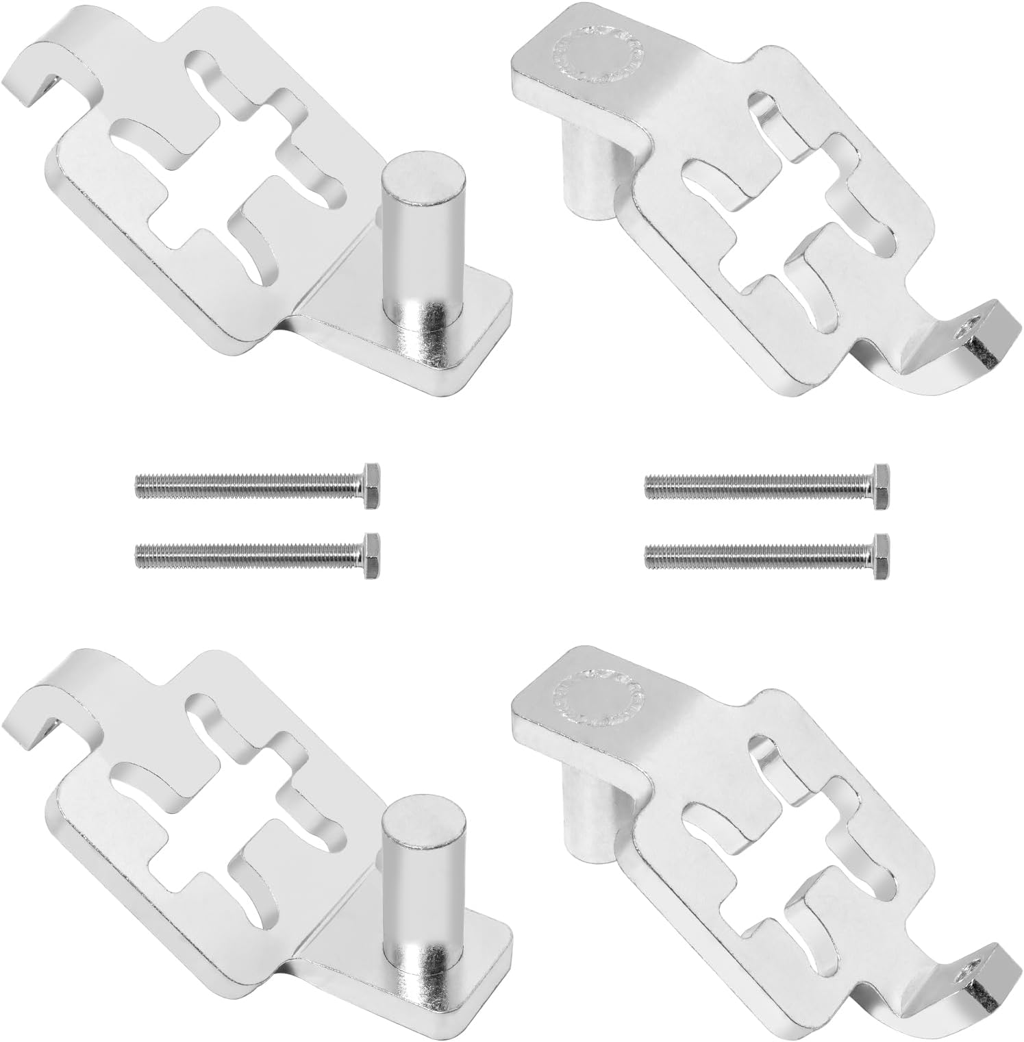 T-Post Gate Hinge Pins 5/8" Shank, Adjustable Hinge Pins for Metal T-Post, Chain Link Fence Gate, Farm & Ranch Use (2-Pack-Arched)