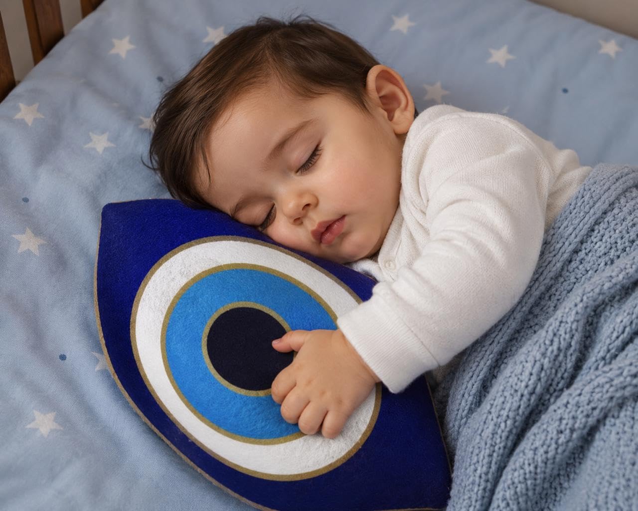 THE MODERN TREND Self Feeding Hugging Pillow for New Born 0-12 Month + Breastfeeding bewborn Babies & Kids Products (Nazar pattu for Baby Pillow)-image-41