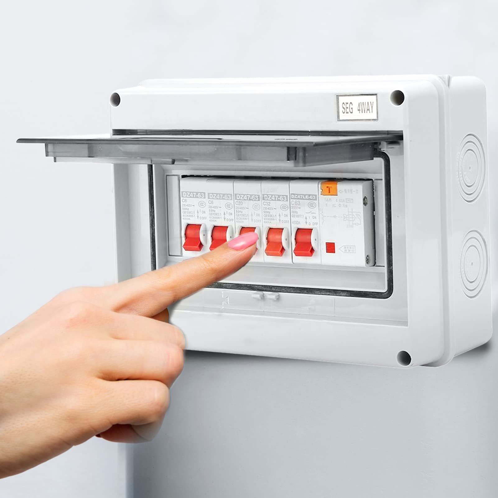 Buy 4 Way Garage Caravan Consumer Unit 63A 30mA RCD 4MCB 2 * 6A+20A+32A
