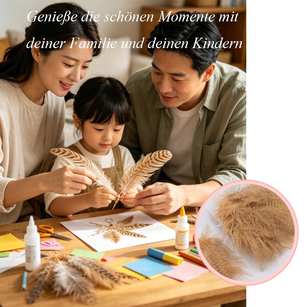 Piume per fai da te, 50 pezzi, piume di tacchino, piume colorate, piume decorative, piume naturali, piume di fagiano, per fai da te, Pasqua, Halloween, maschera, acchiappasogni