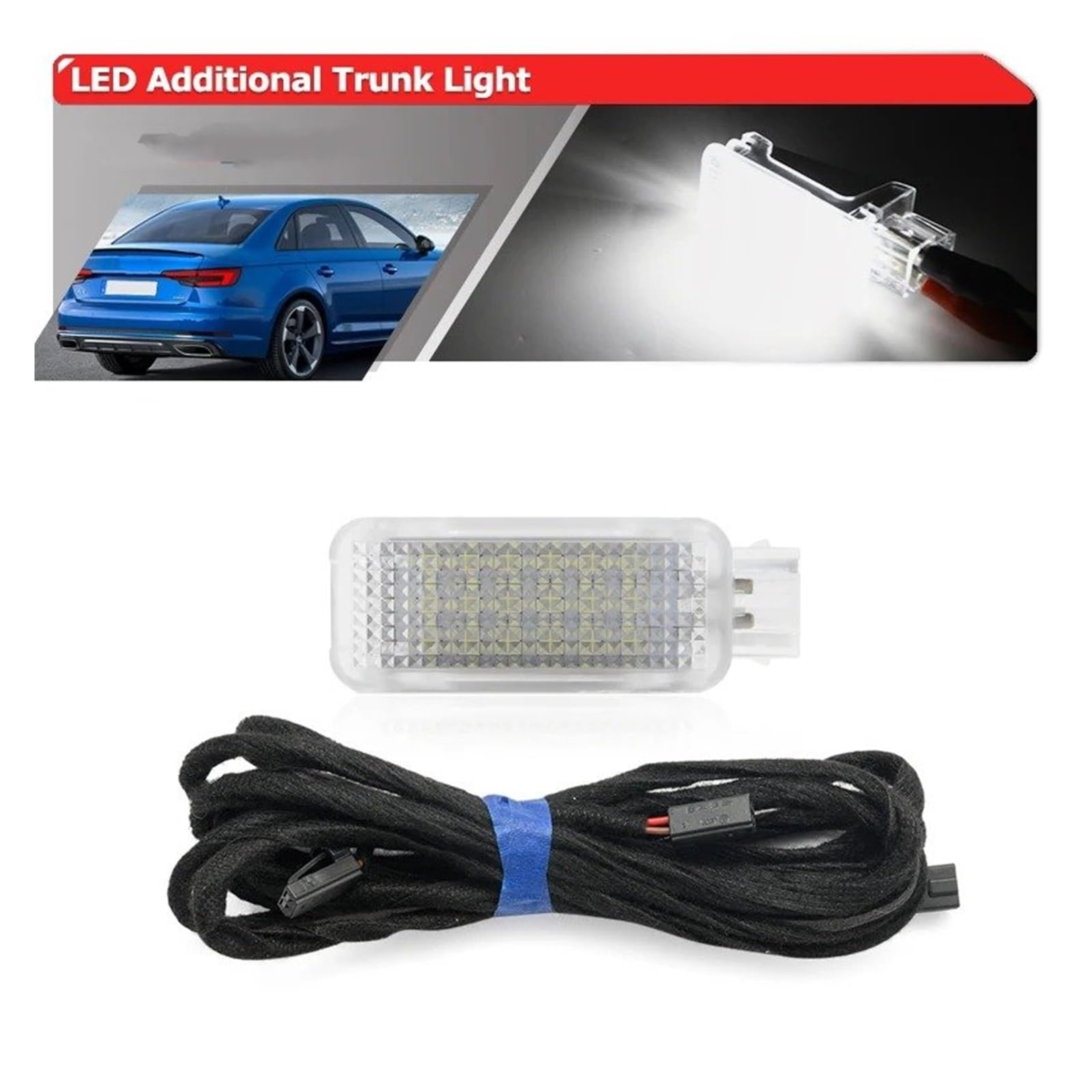 Per A4 S4 B9 Berlina 2016 2017-2019 2020 2021 2022 2023 2024 LED Supplementare Tronco Luce Dei Bagagli E Cablaggio LED Luci targa