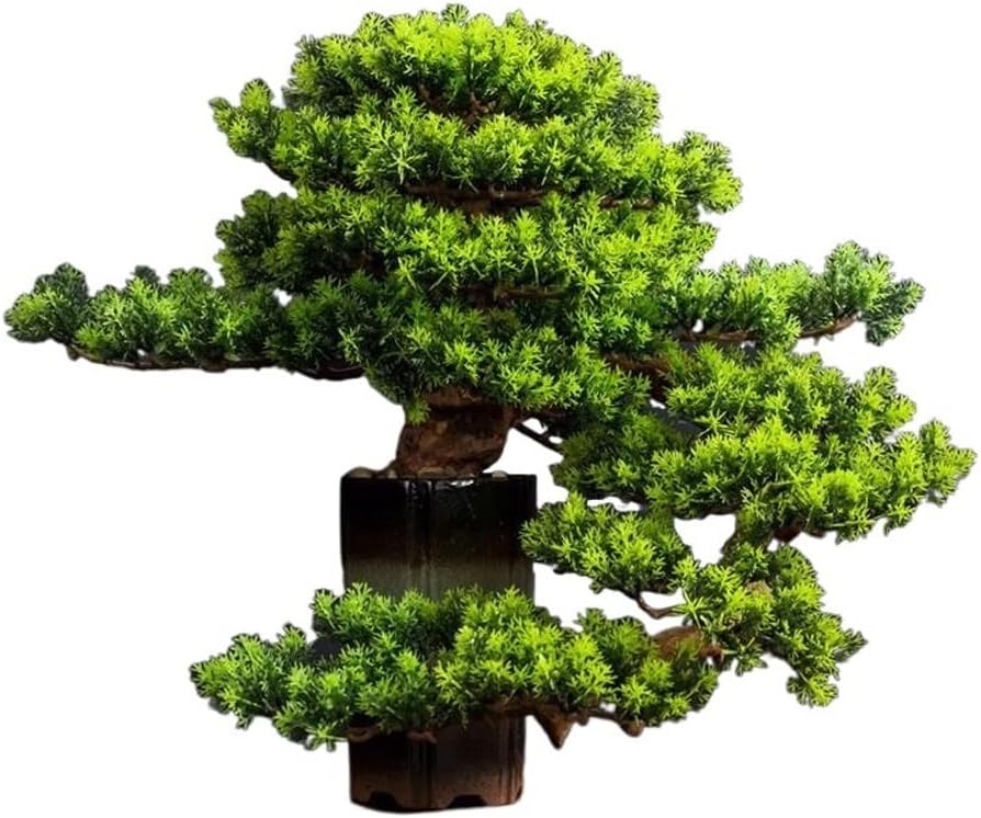 WENMENG2021 Fake Bonsai 18 Inch Artificial Bonsai Pine Tree