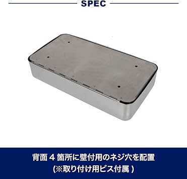 Dulton Dalton TD08-313 Tissue Dispenser - Silver Minimalistic Rectangular Stainless Steel Facial Tissue Holder
