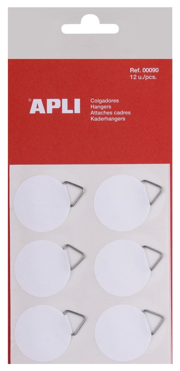 APLI 90-Colgadores de papel autoadhesivos 12 u.