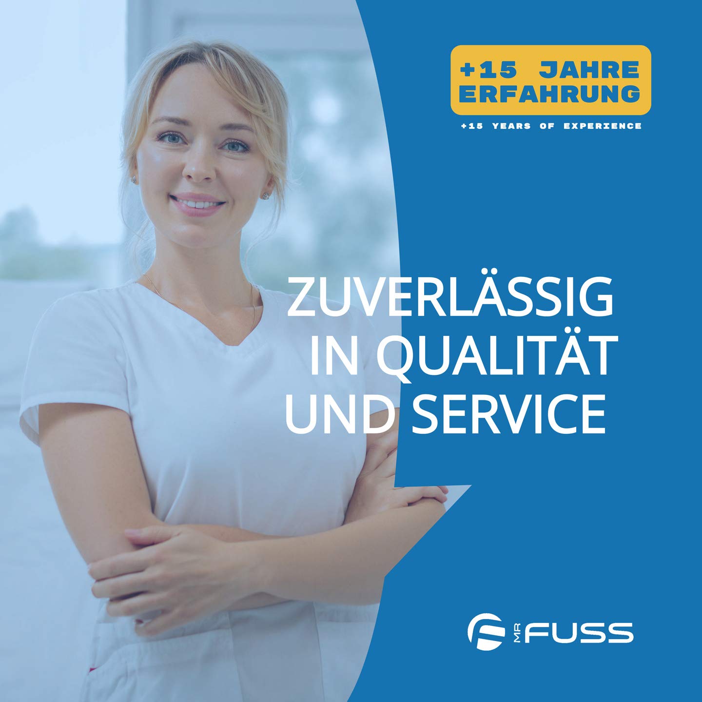 Mr. Fuss® Pro Cuticle Pusher - podwójna szpatułka do skórek ze stali nierdzewnej, 2 rozmiary