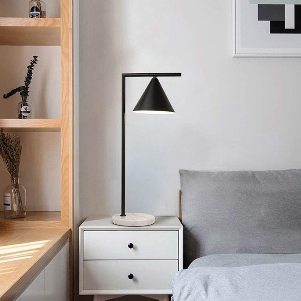 TTDGYYXW Lámpara de mesita de Noche de mármol, luz Nocturna para Dormitorio, Estudio de Oficina, lámparas de Mesa de Lectura para Sala de Estar (Color: Dorado)