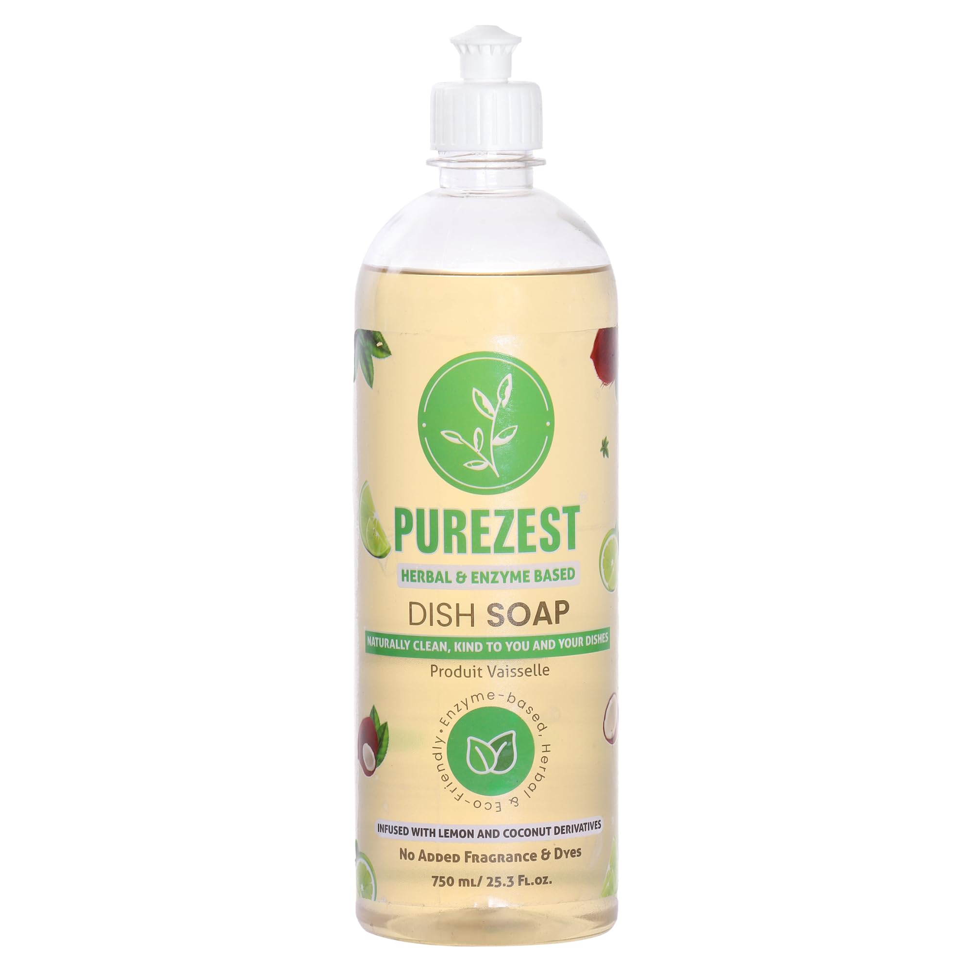 PUREZEST Dish Liquid 750 ml | Enzyme Based Dishwashing Liquid | Plant based, Natural, Eco-Friendly | Infused with lemon oil extracts | Removes Tough Grease, Gentle on Hands | Baby safe, Pet Safe (B0DB54JFQ1) Amazon Price History, Amazon Price Tracker