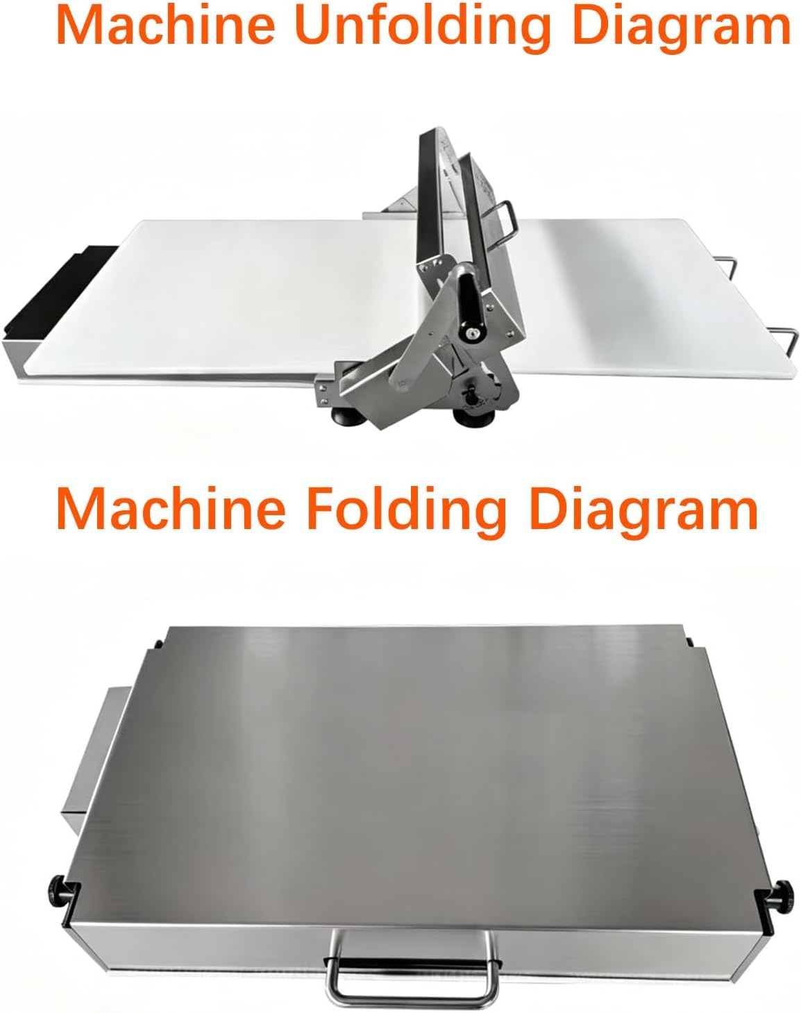 Sfogliatrice Elettrica Professionale per Pasta - Spessore Regolabile (2-30 Mm) Rullo in Acciaio Inox per Pasta, Croissant E Prodotti da Forno (Versione 22.7) Hand-cranked 12