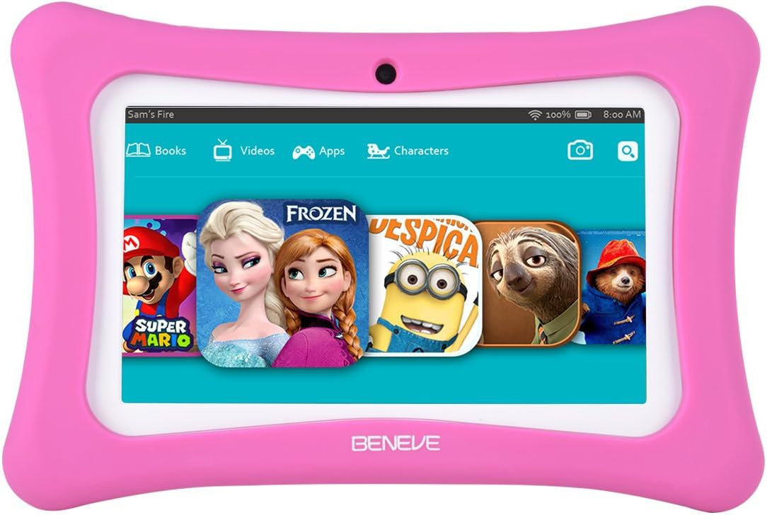 Tablets for Kids, Andriod 7.1 Edition Tablet with 1GB RAM 8GB ROM and WiFi, Kids Software iWawa Pre-Installed (Pink)