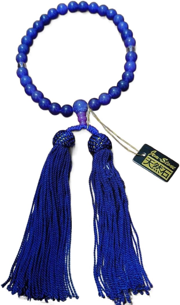 紫色の天然石 の数珠