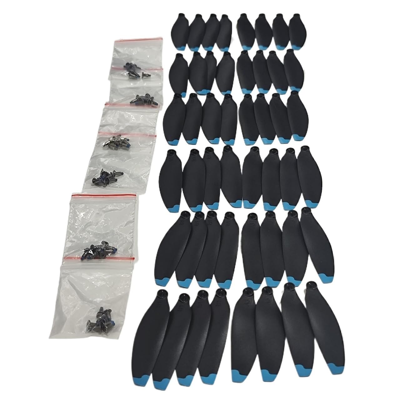 Per drone pieghevole RC brushless F194 per ventola con elica a foglia d'acero, 6 set da 48 pezzi