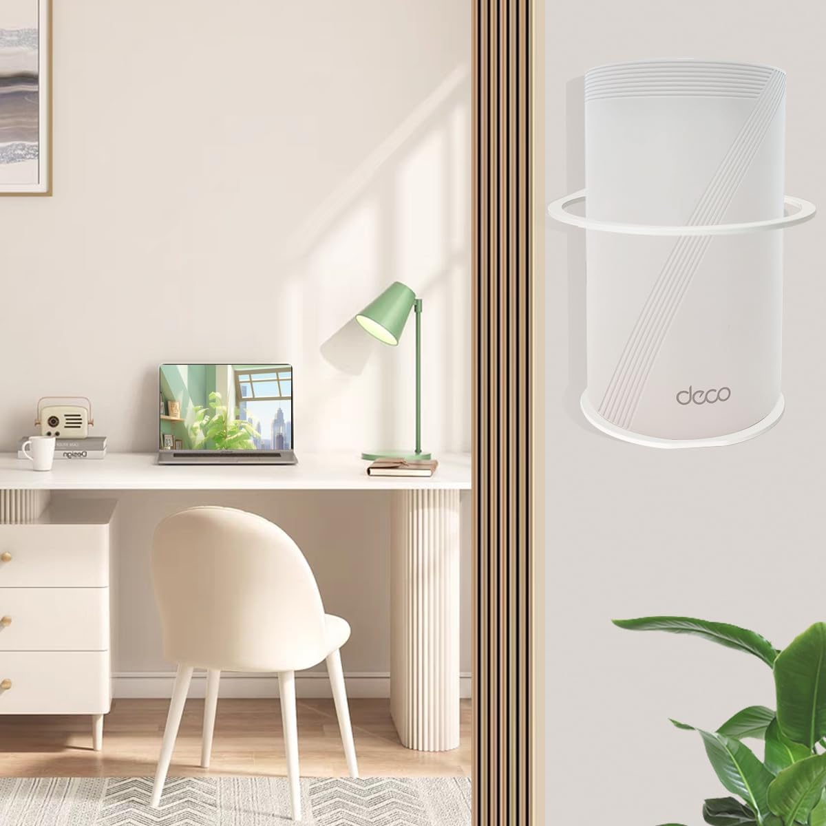 ALLICAVER 2 Pack Metal Wall Mount Bracket Compatible with Deco WiFi 7 – Fits BE63/ BE65/BE10000/BE11000 Mesh Wi-Fi 7 System – Space-Saving Holder for Whole Home Mesh System