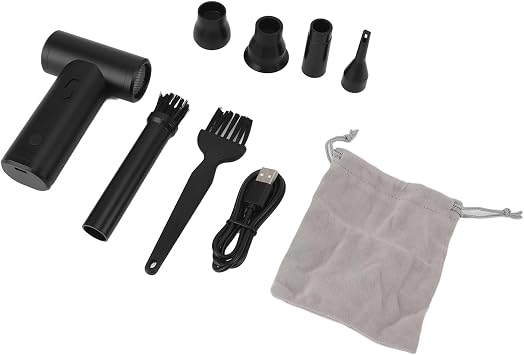 Jet Dry Blower 110000 RPM | Efficient Cordless Device for Cars/Computers/Keyboards | 4000mAh Battery, 180 Min Runtime | 6 Accessories Included