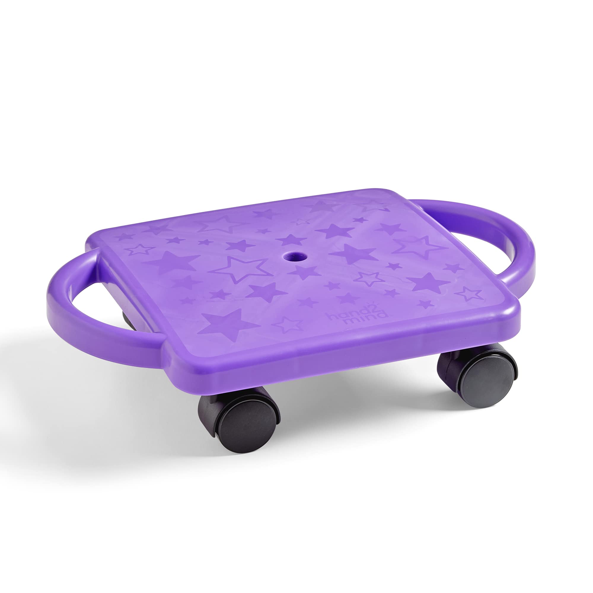 hand2mind Purple Indoor Scooter Board with Handles, Gym Scooters for Kids, Recess Toys, PE Equipment for Elementary School, Kids Indoor Play Equipment, Floor Scooter, Kids Sports Activities