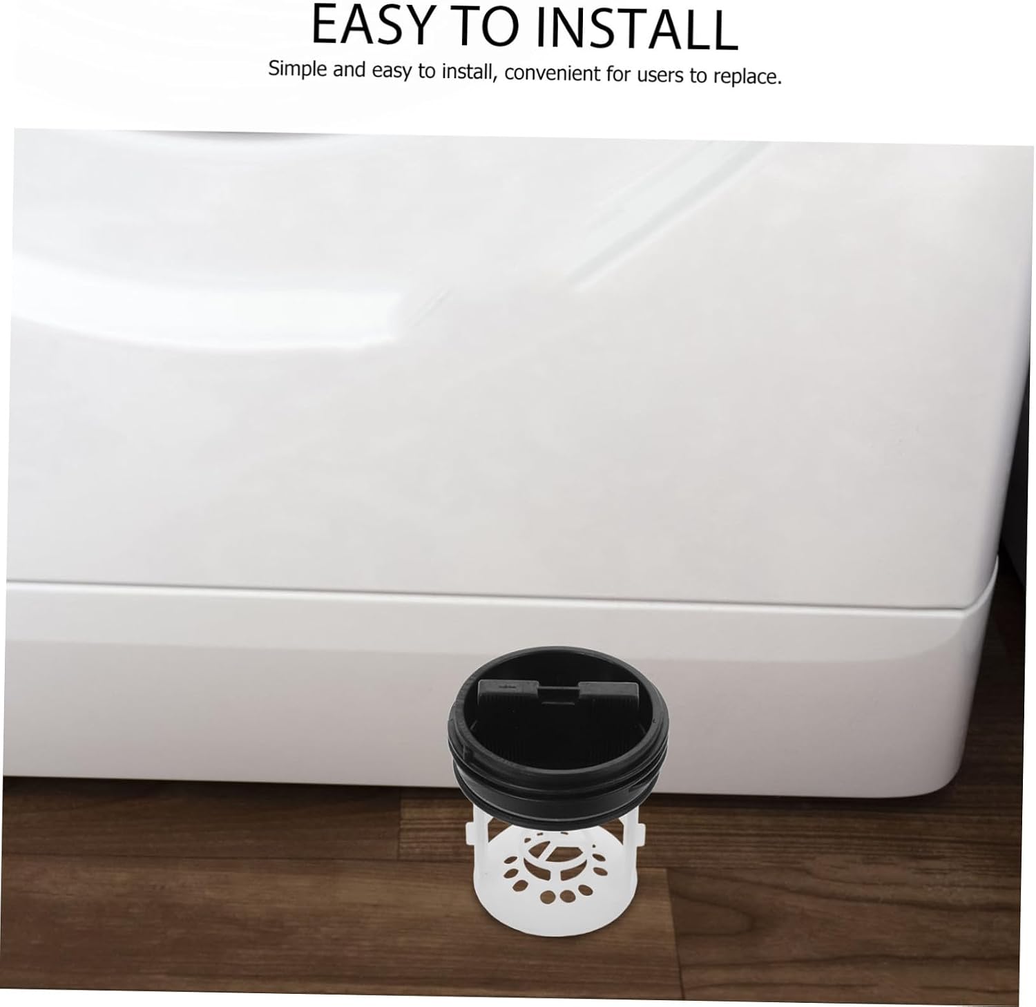 Washing Machine Drain Pump Valve with Filter Trap - Plastic Drain Hose Seal Plug for Washer Hose Easy Install Prevents Clogs Compatible with Most Washer Models