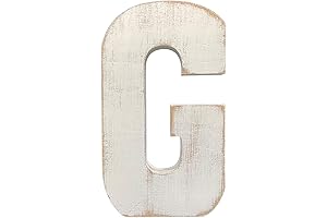 Elevate Your Walls with ABELOTS Distressed White Wash Wood Letter Wall Decor