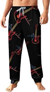Heartbeat Electric Guitar ECG Men's Pants Athletic Workout Sweatpants Jogger Casual Pant for Sports Home
