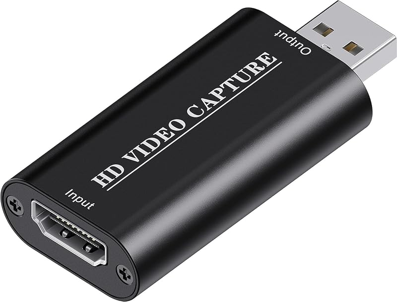 VIXLW Tarjeta de captura de video HDMI 4K, tarjeta Cam Link, adaptador de audio para juegos HDMI a USB 2.0, dispositivo de captura de grabación para transmisión, enseñanza, juegos, transmisión en vivo, videoconferencia [Windows]