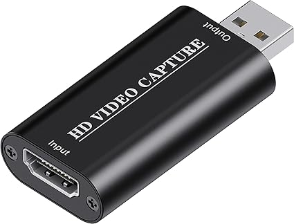 4K HDMI Video Capture Card, Cam Link Card, HDMI to USB 2.0 Game Audio Adapter, Record Capture Device for Streaming, Teaching, Gaming, Live Broadcasting, Video