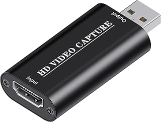 VIXLW 4K HDMI Video Capture Card, Cam Link Card, HDMI to USB 2.0 Game Audio Adapter, Record Capture Device for Streaming, Teaching, Gaming, Live Broadcasting, Video Conference
