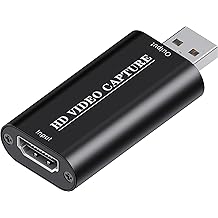 VIXLW 4K HDMI Video Capture Card, Cam Link Card, HDMI to USB 2.0 Game Audio Adapter, Record Capture Device for Streaming, Teaching, Gaming, Live Broadcasting, Video Conference
