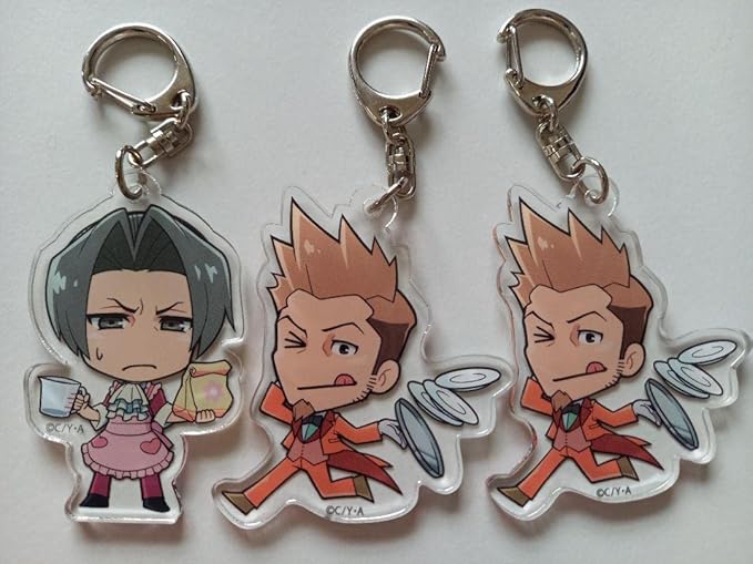 Amazon Co Jp 逆転裁判 御剣怜侍 矢張政志 アクリルキーホルダー アクキー コラボカフェ M Hobbies