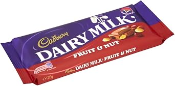 Cadbury Dairy Milk Fruit & Nut Bar 120 g (Pack of 7)