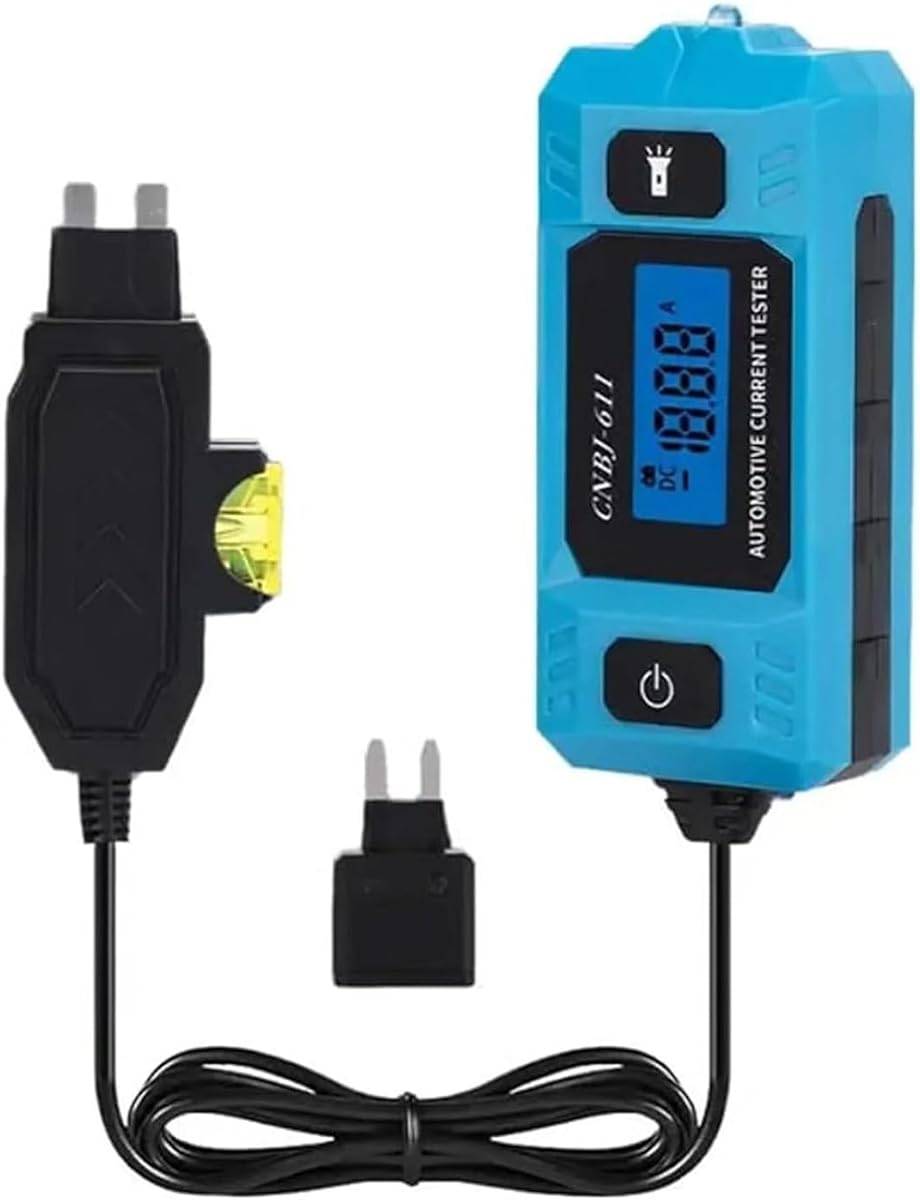 Automotive Circuit Fault Probe Tester, High-Precision Current and Circuit Tester, ABS/PC 1PC Design, 20A 48V Fuse Blade Checker with LCD Screen and Front Light