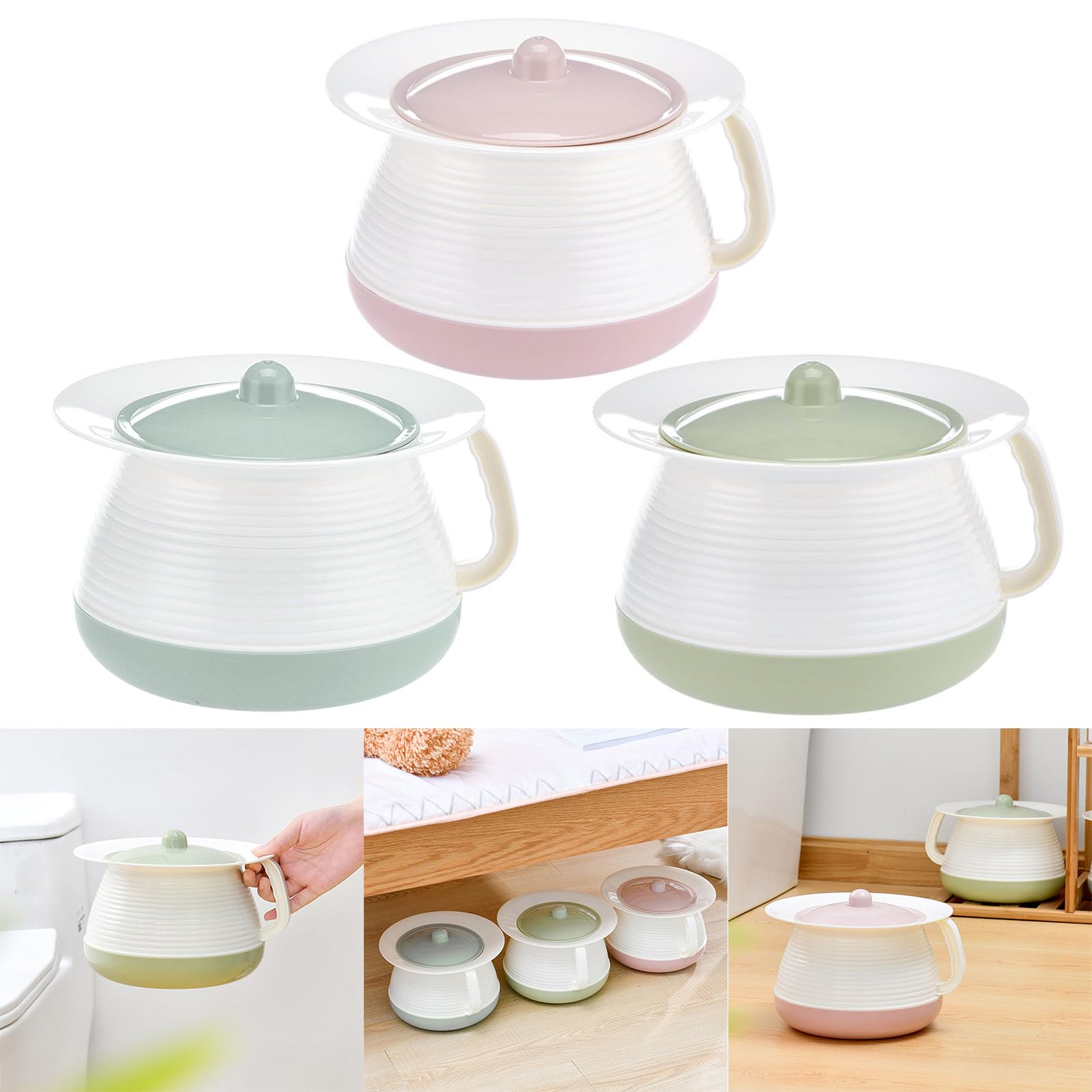 TENYELE Child Potty with Handle and Lid Portable Handheld Spittoon Chamber