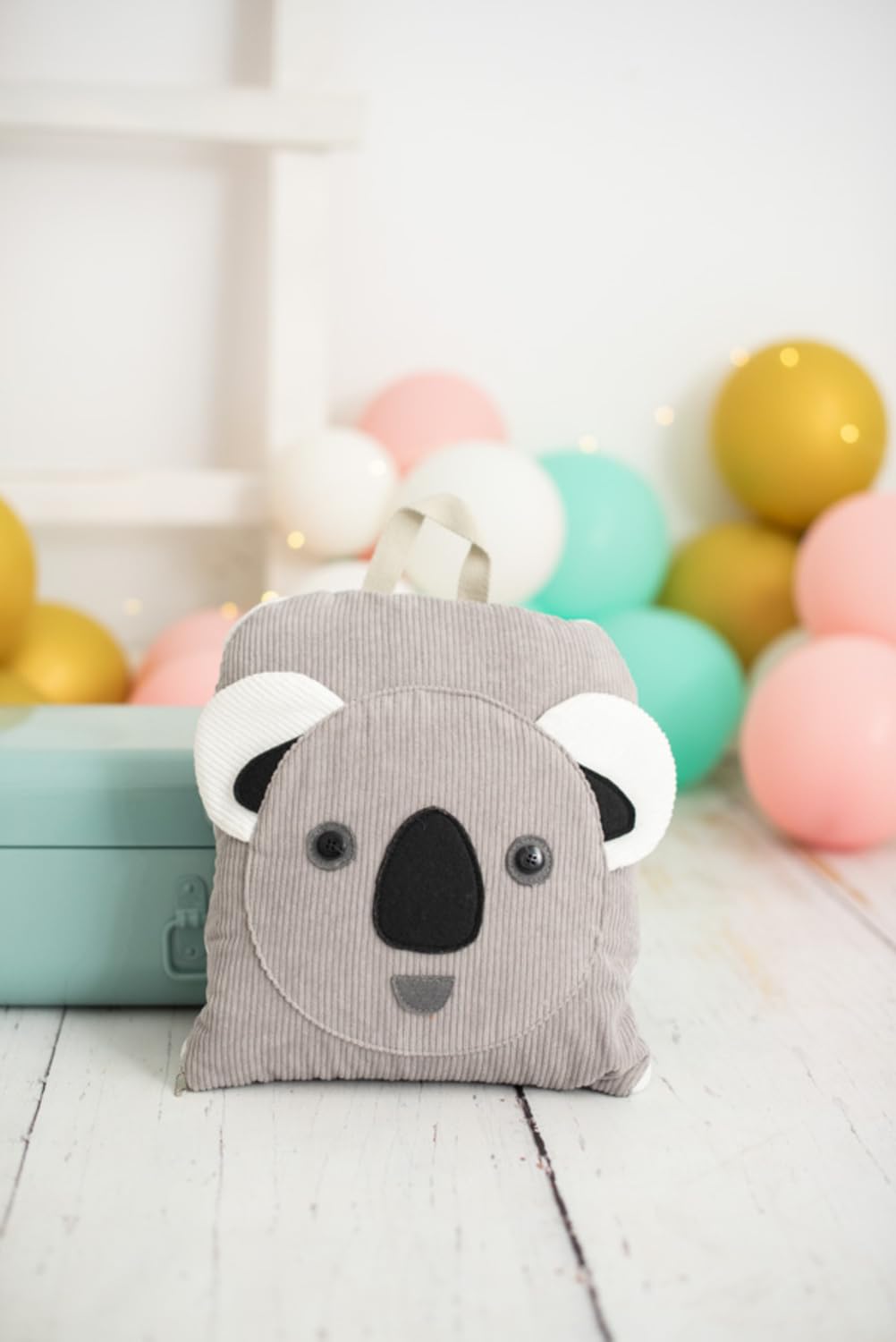 Manta infantil de viaje Koala gris pour sieste en voiture et poussette