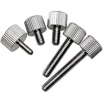 M3x6mm 20pcs Stainless Steel, Knurled Head Metric Thumb, Head Diameter 9 mm