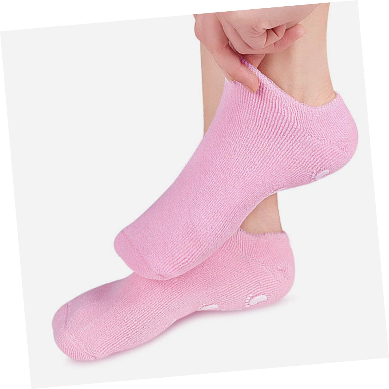 Calzini Idratanti Spa per Piedi 3 Paia Cotone Antiscivolo | Riutilizzabili, Protezione Dalla Secchezza e Ruvidità, Uso Casa e Beauty Salon