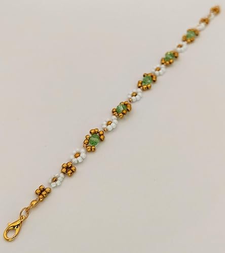 Miniatura 2 de Elegange brazalete para dama hecho a manode cuentas de vidriol y cristales de 8" de largo,ideal para regalo, se envía empaque según muestra.