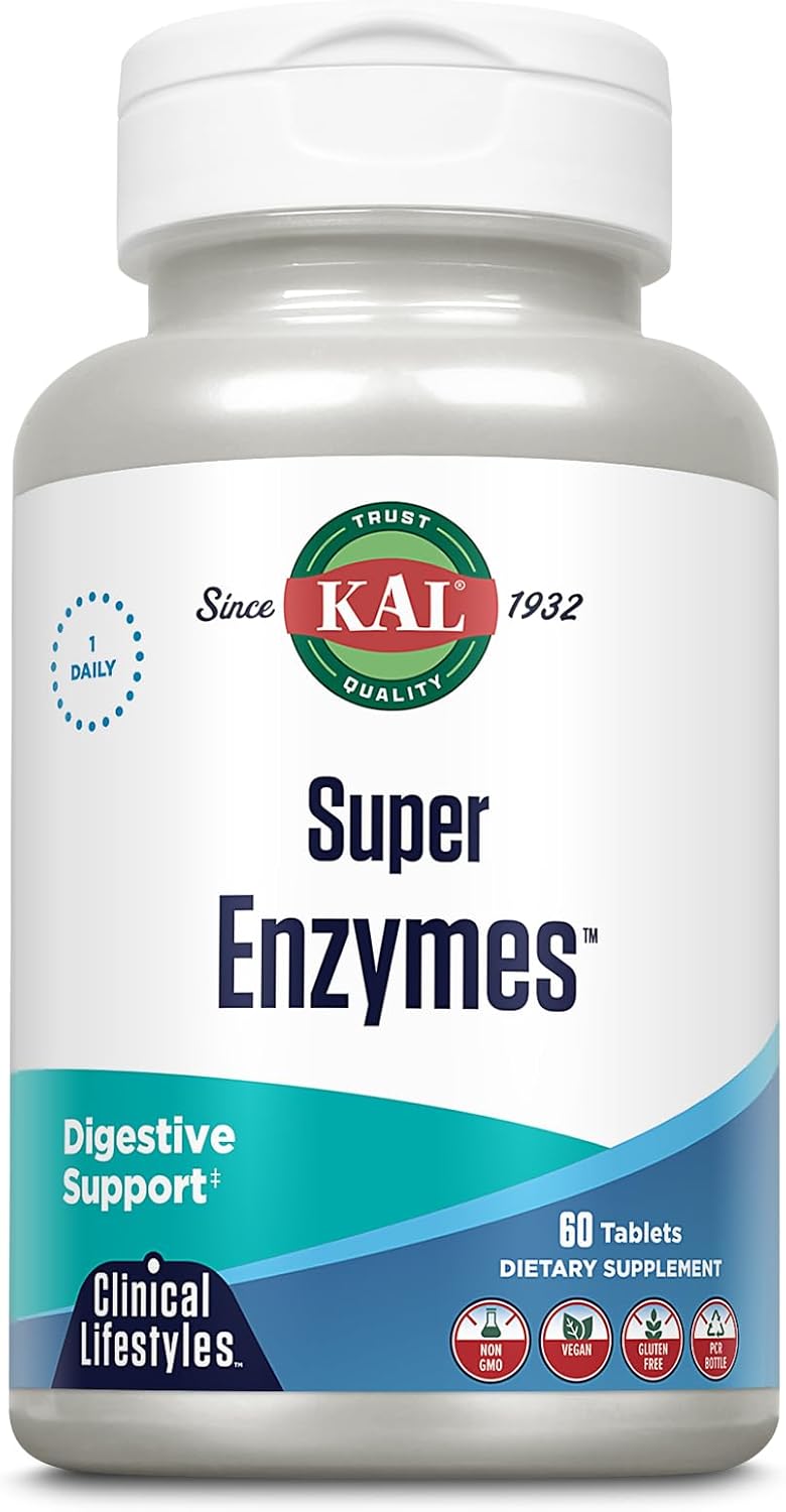 KAL Super Enzymes Tablets, 60 Count