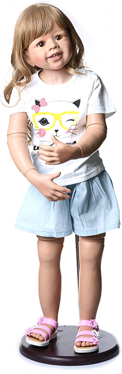 98CM Toddler Doll Lifelike Artist Desgin,Ball Jointed Children Clothes Model Collectible Art Original Masterpiece