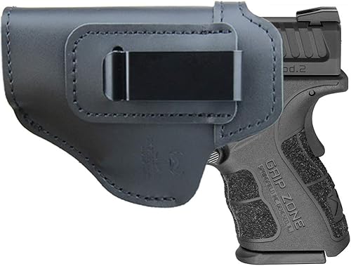 Funda de cuero IWB para transporte oculto en la cintura interior se adapta a XD MOD.2 3 3.3 SUB Modelo compacto 0.354 in .40sw .45ACP XD 3 Xdm 3.8
