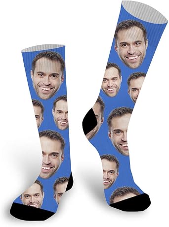 Dreamdecor Custom Face Socks, Personalized Your Photo on Crew Socks for Men Women
