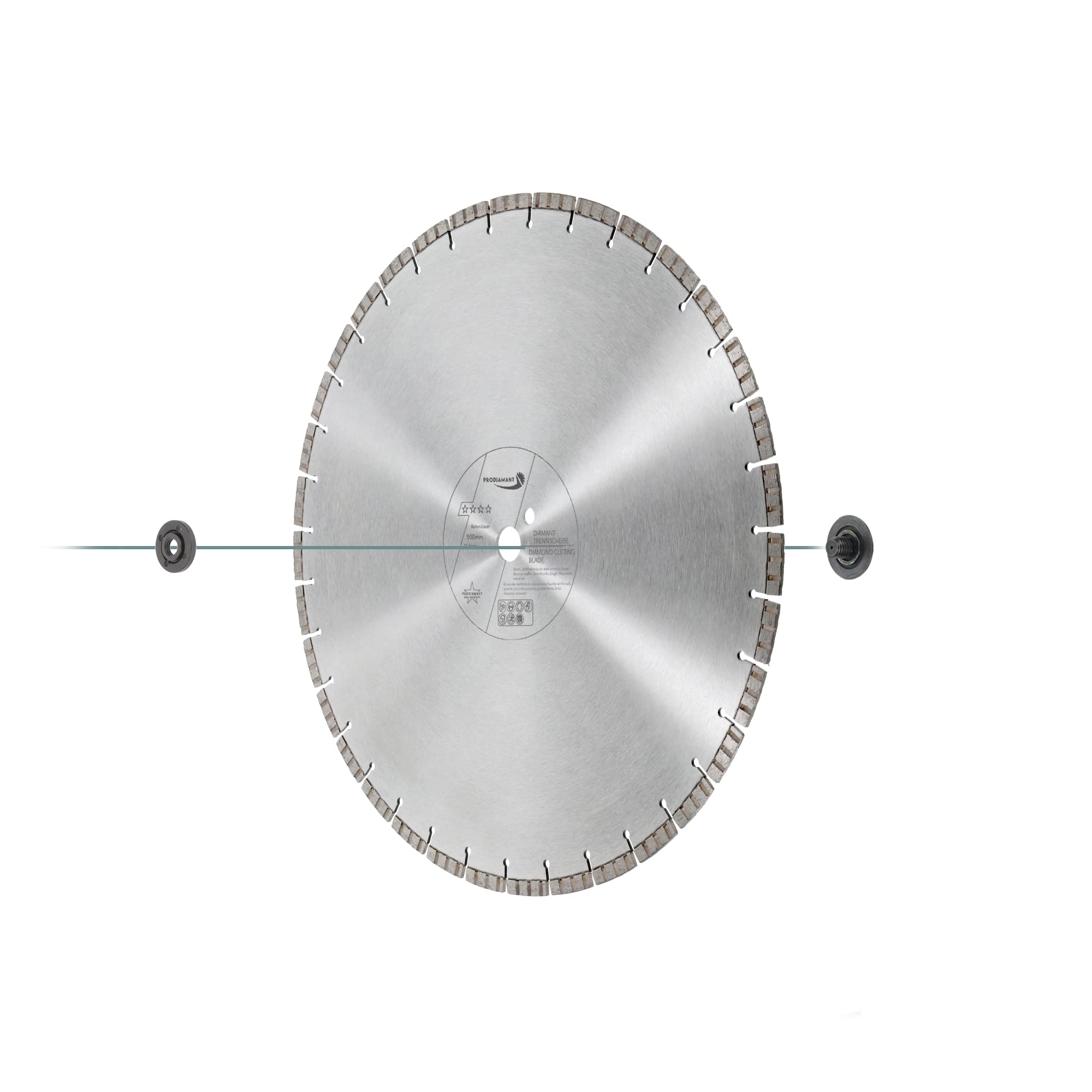 PRODIAMANT Disco de corte de diamante Premium láser para hormigón 500 mm x 25,4 mm disco de corte de diamante soldado por láser