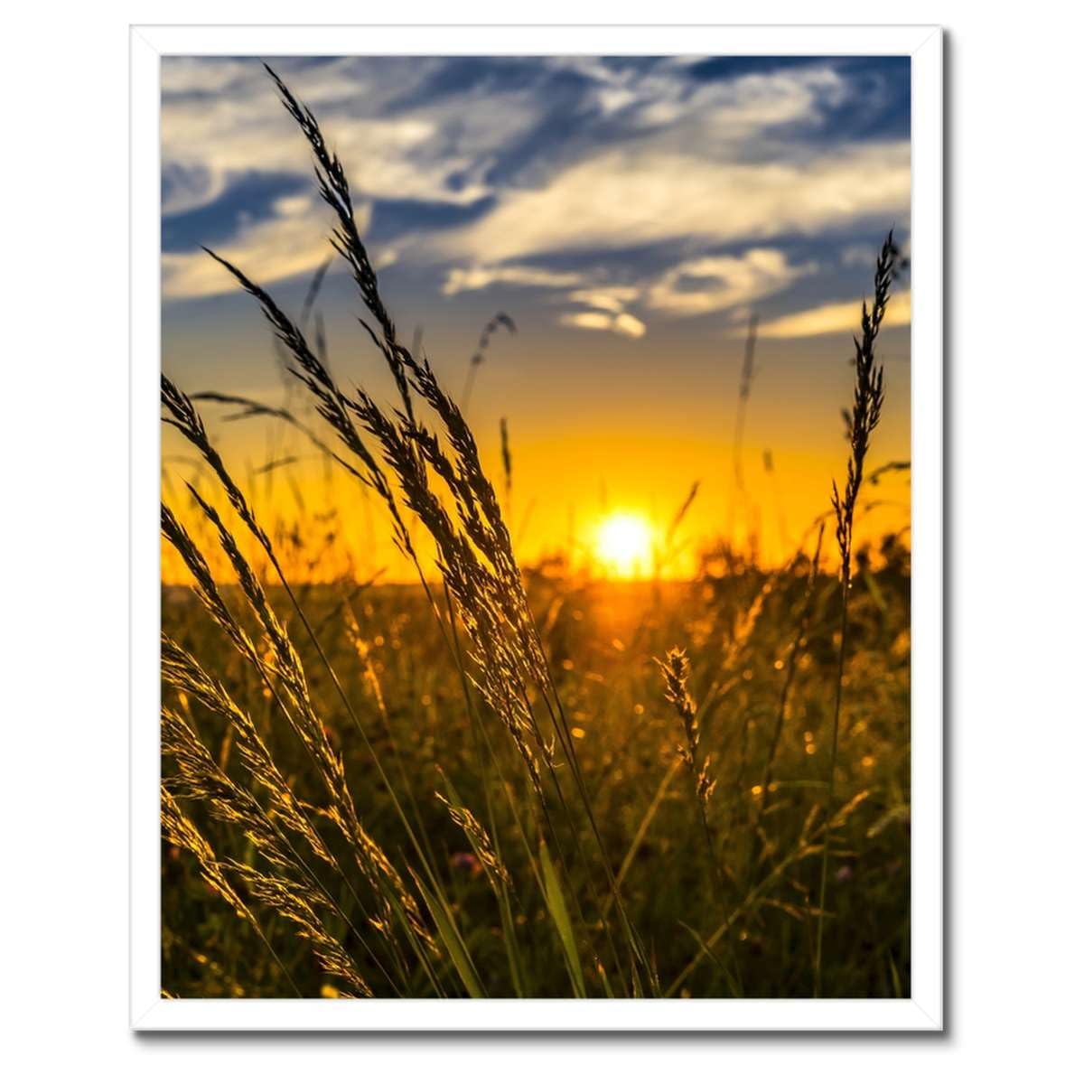 Décoration murale cadre noir coucher de soleil 40 x 50 - 3