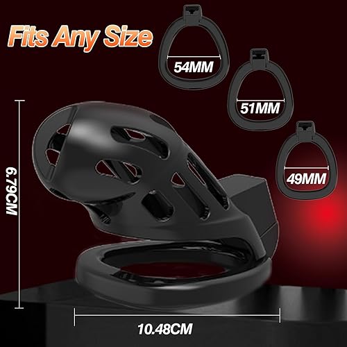 Miniatura 7 de Jaula de castidad masculina, dispositivo de castidad grande para hombre, ejercicio de pene, equipo de bondage SM y accesorios, juguetes sexuales