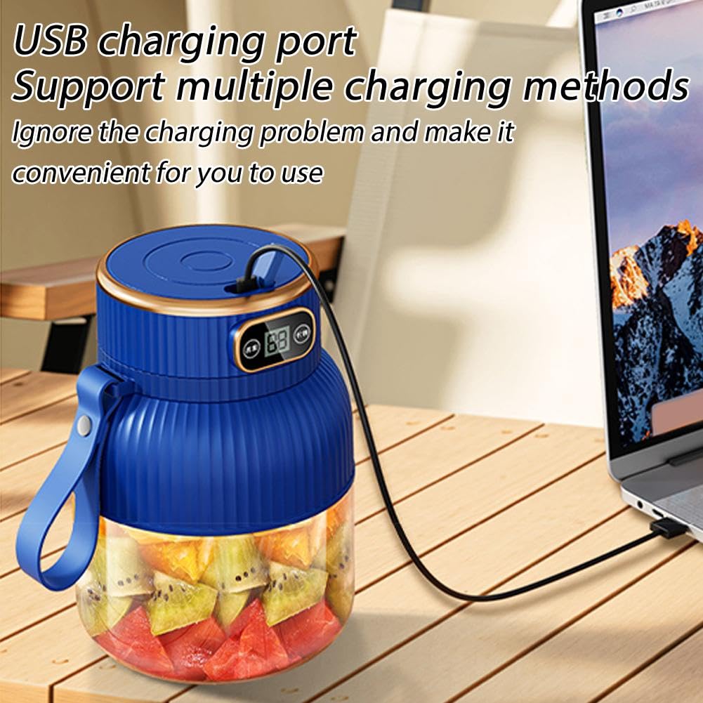 Vaso exprimidor inalámbrico portátil, vaso exprimidor eléctrico mejorado 2026 de 20 onzas, taza de jugo inalámbrica, para electrodomésticos portátiles, licuadora personal recargable para batidos