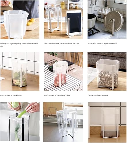 Miniatura 2 de Soporte para soporte de cocina, estante de secado de bolsas de plástico, tazas multifuncionales para encimera, botellas, estante de secado para