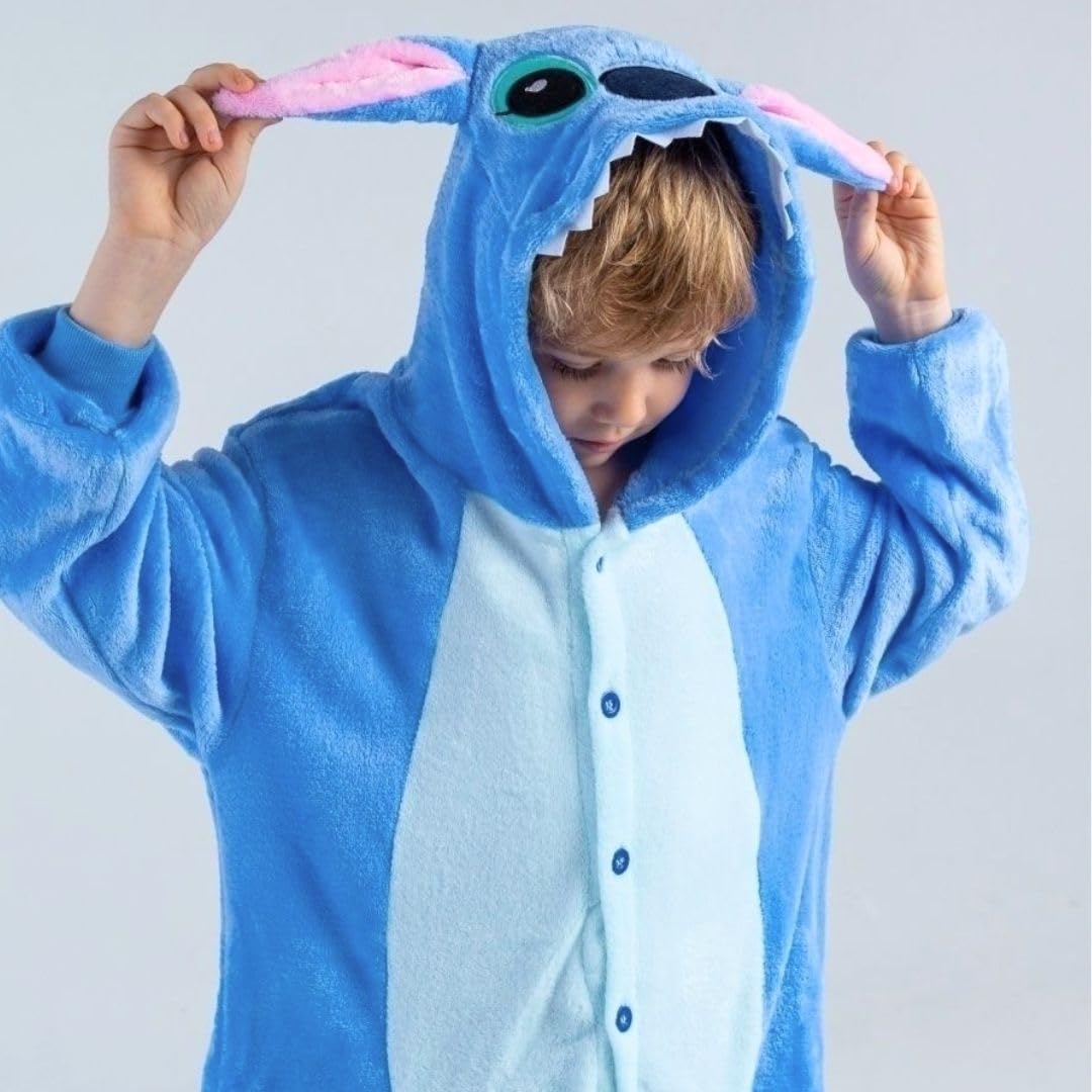 Stitch Kigurumi Pigiama Onesie per Adulti - Peluche Pigiama Unisex Animali Taglie 95-145 cm