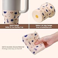 Vista 82 de Botas de silicona para Stanley, protector inferior de copa, accesorios para Stanley Quencher H2.0 FlowState Tumbler 20oz/20oz/30oz/Stanley Adventure