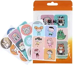 Kit 36x Adesivos Repelente Infantil Sai Dai Mosquito Dengue Cor Mista